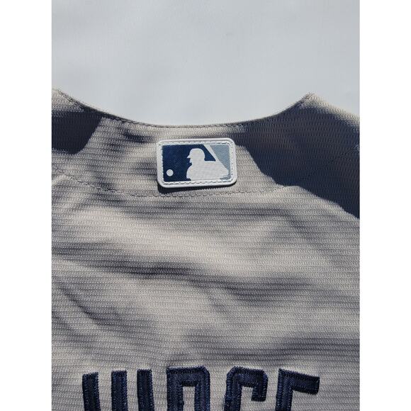 Aaron Judge #99 Stitched Mens Large Gray Away New York Yankees Jersey Size XL - Picture 6 of 6